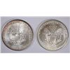 Image 2 : ( 2 ) 1996 AMERICAN SILVER EAGLES, CHOICE BU+  SCARCE