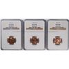 Image 1 : LOT OF (3) 1973-S LINCOLN CENTS, NGC MS-66 RD RARE! NGC PRICE GUIDE=$325.00 EACH