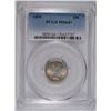 Image 1 : 1896 BARBER DIME PCGS MS-64+ POPULATION OF 1!! STUNNING COLORS ON REVERSE!