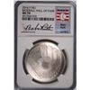 Image 1 : 2014 BASEBALL HALL OF FAME COMMEM SILVER DOLLAR NGC MS-70  BABE RUTH LABEL