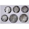 Image 1 : ( 2 ) OUNCES ,999 SILVER: TWO 1/2 OUNCE AND FOUR 1/4 OUNCE BUFFALO/INDIAN ROUNDS