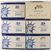 Image 1 : U.S. PROOF SETS IN ORIG BOXES: 1999, 2001, 2002, 2003, 2006 AND 2007