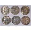 Image 1 : LOT OF (6) KEY DATE XF-BU FRANKLIN HALF DOLLARS: (1) 1948 (2) 1948-D & (3) 1949