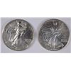 Image 1 : LOT OF ( 2 ) UNC, 1992 AMERICAN SILVER EAGLES