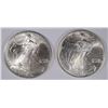 Image 1 : LOT OF ( 2 ) UNC, 1998 AMERICAN SILVER EAGLES