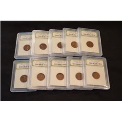 (13) - U.S. 1-Cent MS-Brilliant Uncirculated Coins