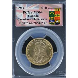 1914 $10 Gold NGC MS64.  Trends Value: $9000