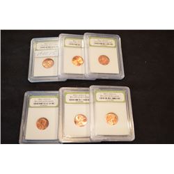 (6) - U.S. 1-Cent MS-Brilliant Uncirculated Coins