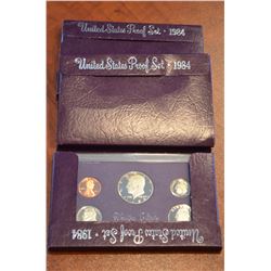 (3) 1984 US Proof Set BU