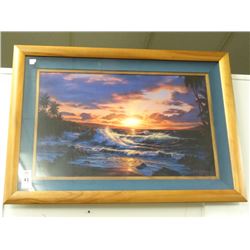 Framed Sunset Beach Print