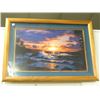 Image 1 : Framed Sunset Beach Print