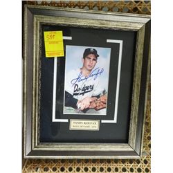 Sandy Koufax Autographed Photo