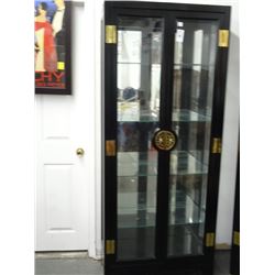 Oriental Style Full Vision Mirrored Showcase (Doors Have Beveled Glass)