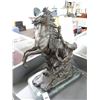 Image 1 : Artist Signed Bronze Sculpture Wild Horse - Very Heavy 60 Lb. Plus….