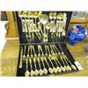 Image 1 : Brass Plated Flatware Service
