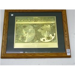 Framed Blean Wall Map