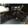 Image 2 : Burled Walnut Table w/6 Chairs Highboy Cupboard & Server