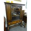 Image 3 : Burled Walnut Table w/6 Chairs Highboy Cupboard & Server