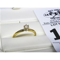 14 Kt. Yellow Gold Ladies Solitaire Ring