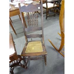 Vintage Rocking Chair w/Cane Seat