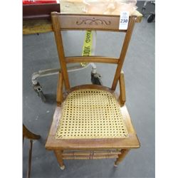 Early Wood Cane Seat Chair