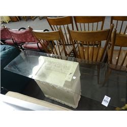 Marble Base Beveled Glass Sofa Table