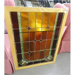 Framed Leaded Glass Panel