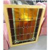Image 1 : Framed Leaded Glass Panel