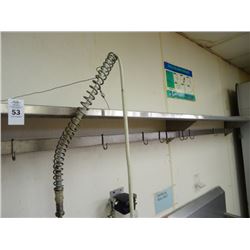 S/S 8' Over Shelf w/Pan Rack