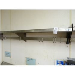 S/S 5' Over Shelf w/Pan Rack