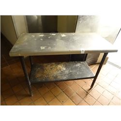 S/S 4' Table w/Undershelf