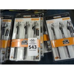 9 Ridgid Wood Boring Bit Set - 9 Times the Money