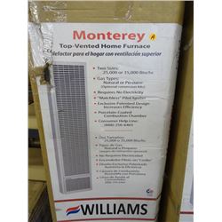 Williams Top Vented Gas Furnace