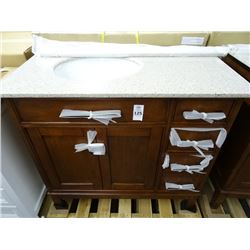 Double Door 4 Drawer Vanity & Sink 3' -