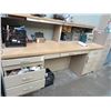 Image 1 : Steelcase 8' Bench w/Upper & Drawer Stg.