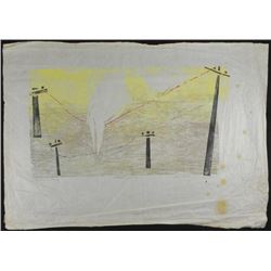 Betty Snyder Rees Original Large Woodcut Print Birds