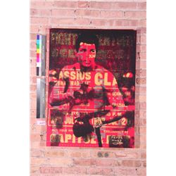 Peter Mars Orig Mixed Media Art Muhammad Ali Upper Cut