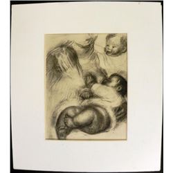 Engraving Pierre-Auguste Renoir Print Drawing