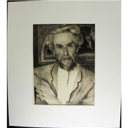 Renoir Engraving Portrait of Mr. Chioquet Print