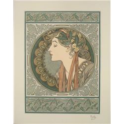 Alphonse Mucha : Laurier, 1901 Art Nouveau Print