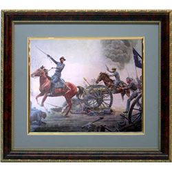 Mort Kunstler Frmd Print Civil War First to the Guns