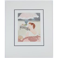 The Lamp by Mary Cassatt Aquatint Print Centurion Ed