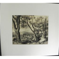 Trip Through the Forest Engraving Pierre-Auguste Renoir