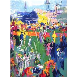 LE Signed Derby Day Paddock Serigraph LeRoy Neiman