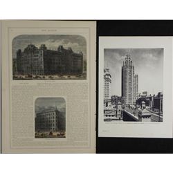 2 Antique Magazine Prints Chicago Tribune Building