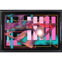 John Moulton Jr. Abstract Reverse Oil Painting Art Star