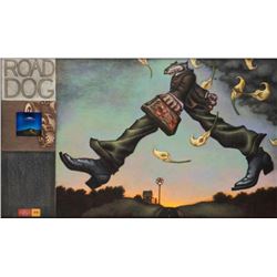 Markus Pierson 'ROAD DOG' Mixed Media Canvas & 'PETE'