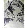 Image 2 : Pablo Picasso Double Head Colored Sketch Lithograph