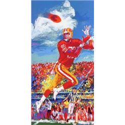 Double Signed LeRoy Neiman Jerry Rice Sports Art Print