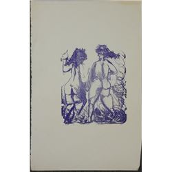 Betty Snyder Rees Original Art Print -Two Women in Blue